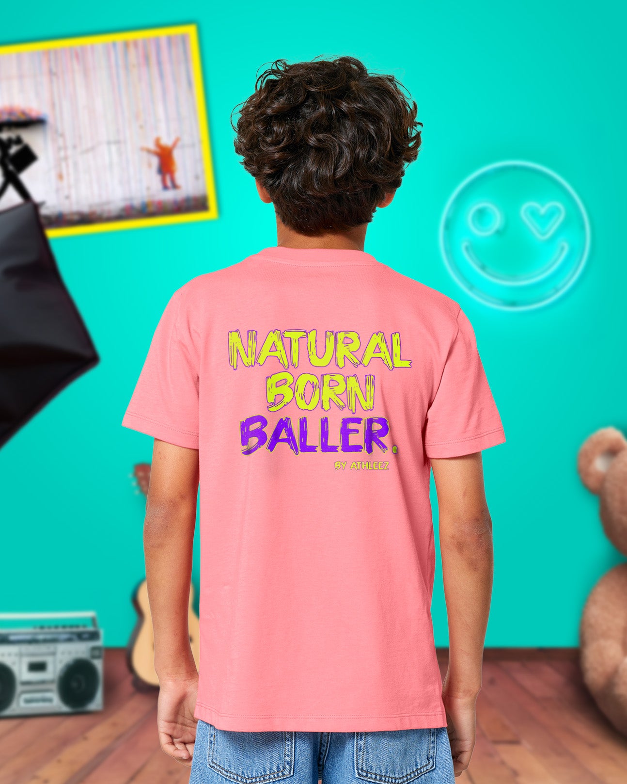 NATURAL BORN BALLER - Kids T-Shirt