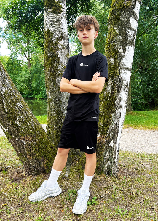 2er-Set Kids SIGNATURE Activewear - Midnight Black Shirt & Shorts