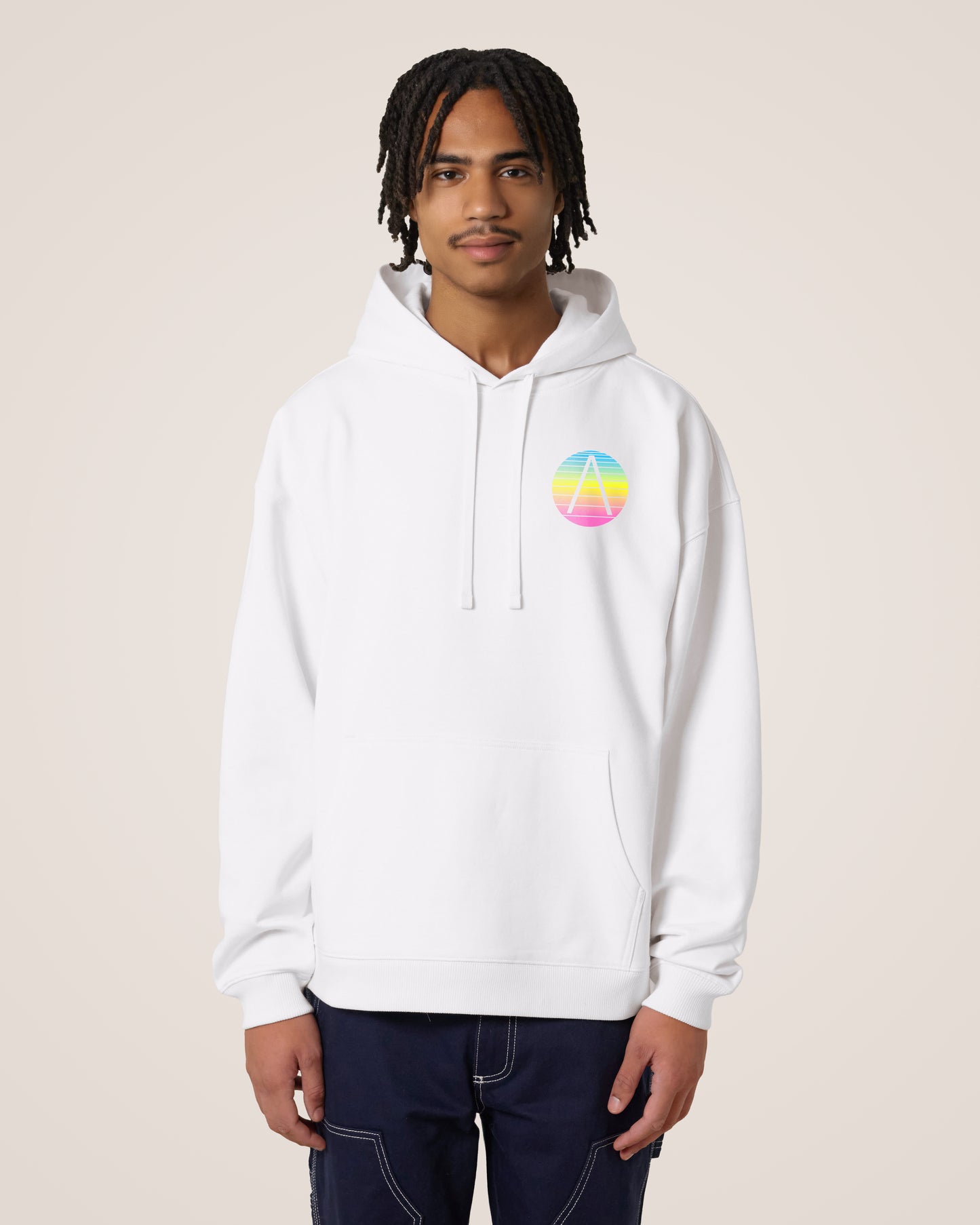 STRIPED SPHERE - Relaxed Hoodie