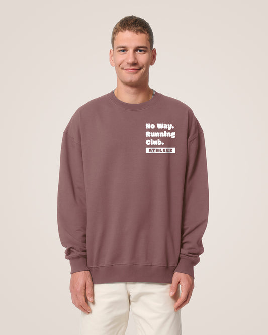 NO WAY. RUNNING CLUB. - Heavy Oversized Sweatshirt