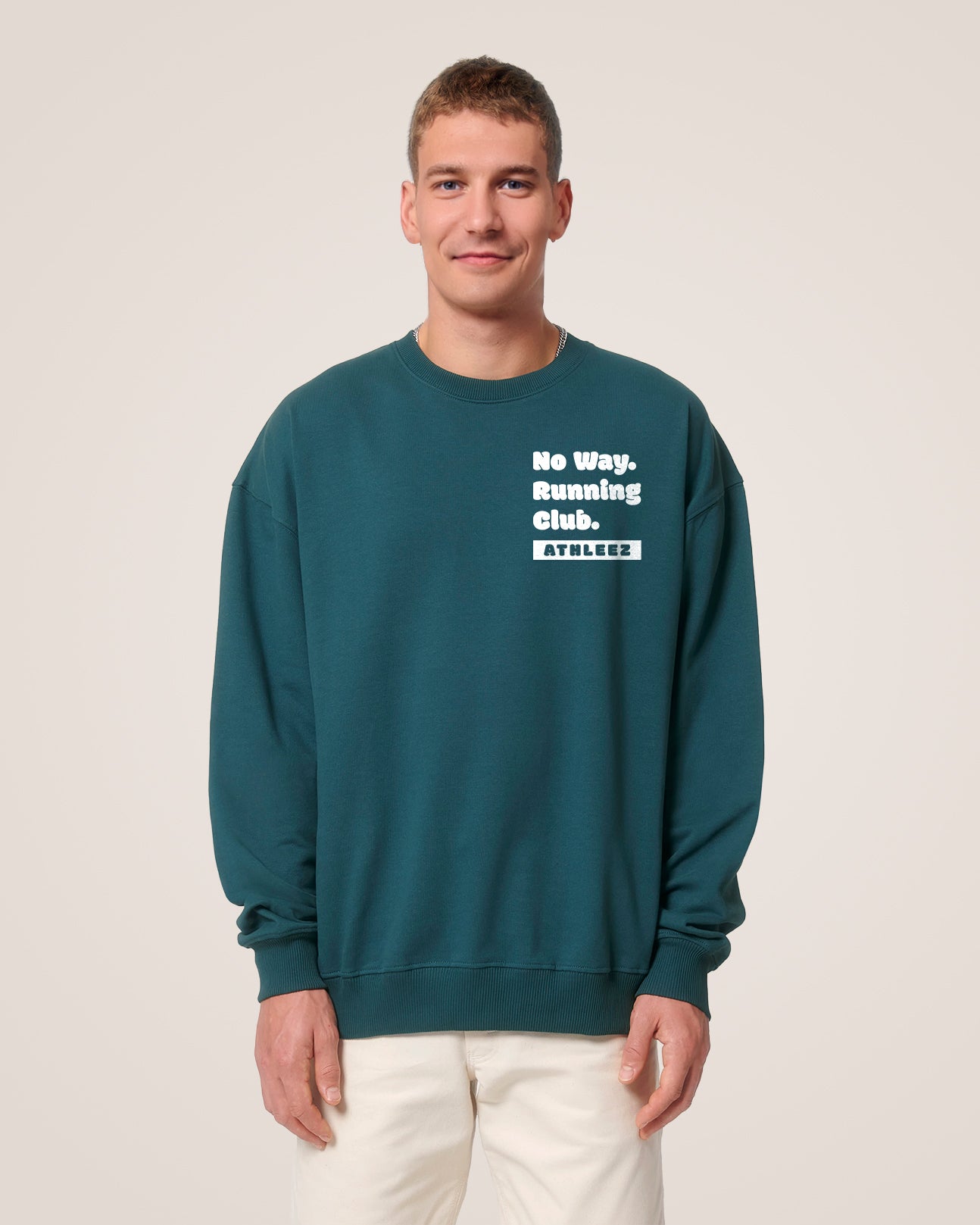 NO WAY. RUNNING CLUB. - Heavy Oversized Sweatshirt