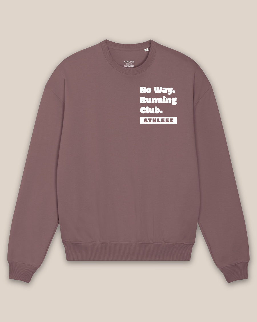 NO WAY. RUNNING CLUB. - Heavy Oversized Sweatshirt