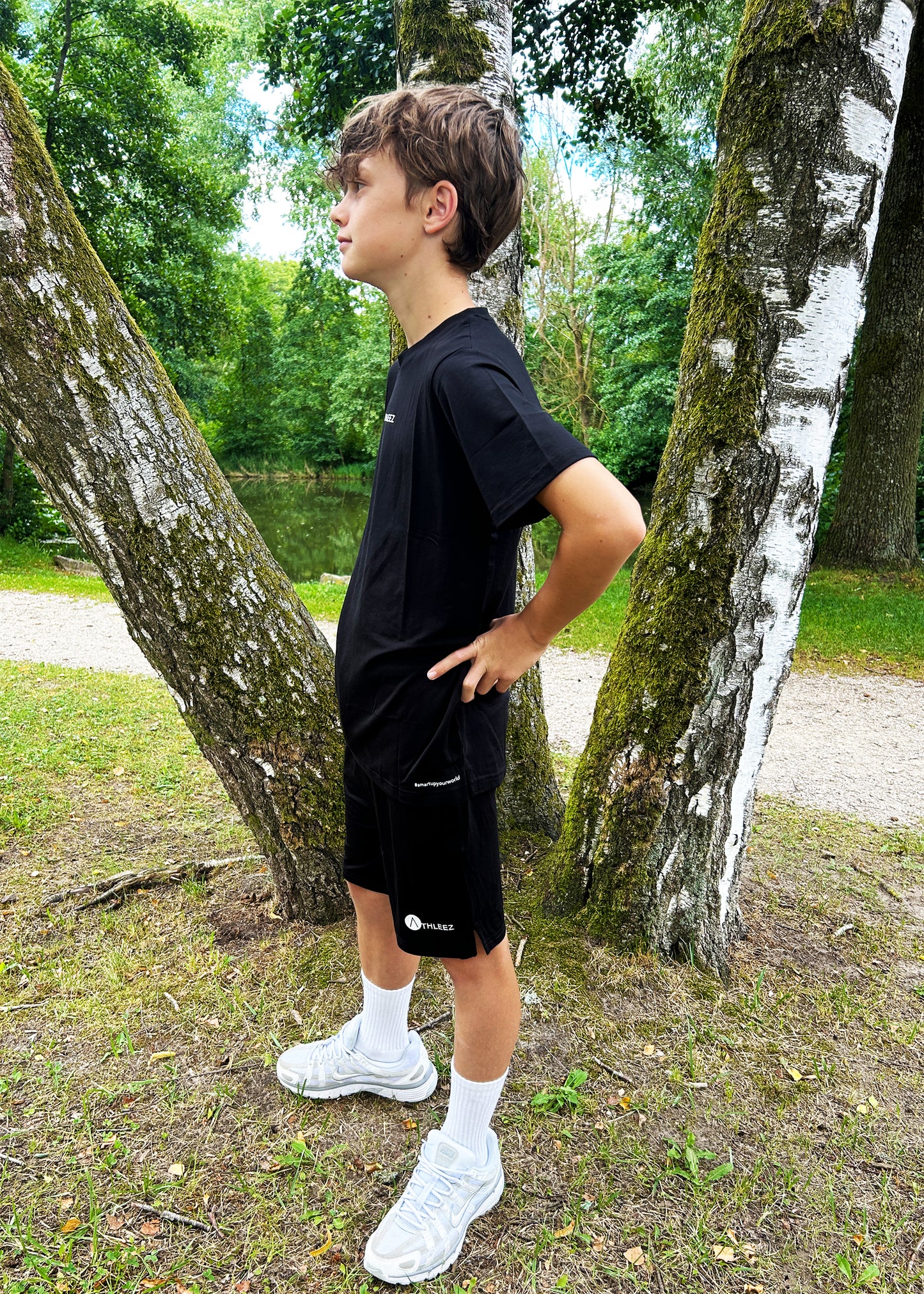 2er-Set Kids SIGNATURE Activewear - Midnight Black Shirt & Shorts