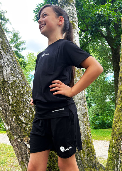 2er-Set Kids SIGNATURE Activewear - Midnight Black Shirt & Shorts