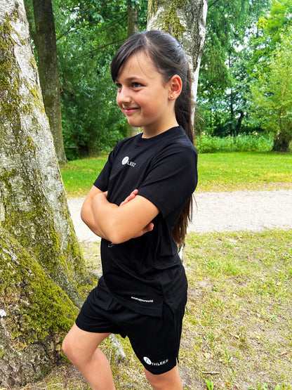 2er-Set Kids SIGNATURE Activewear - Midnight Black Shirt & Shorts