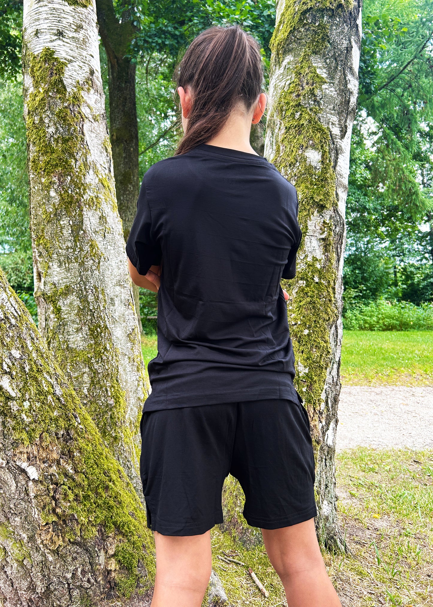 2er-Set Kids SIGNATURE Activewear - Midnight Black Shirt & Shorts