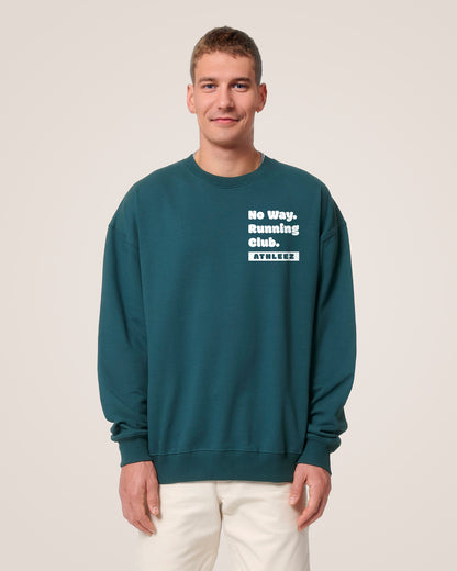 NO WAY. RUNNING CLUB. - Heavy Oversized Sweatshirt