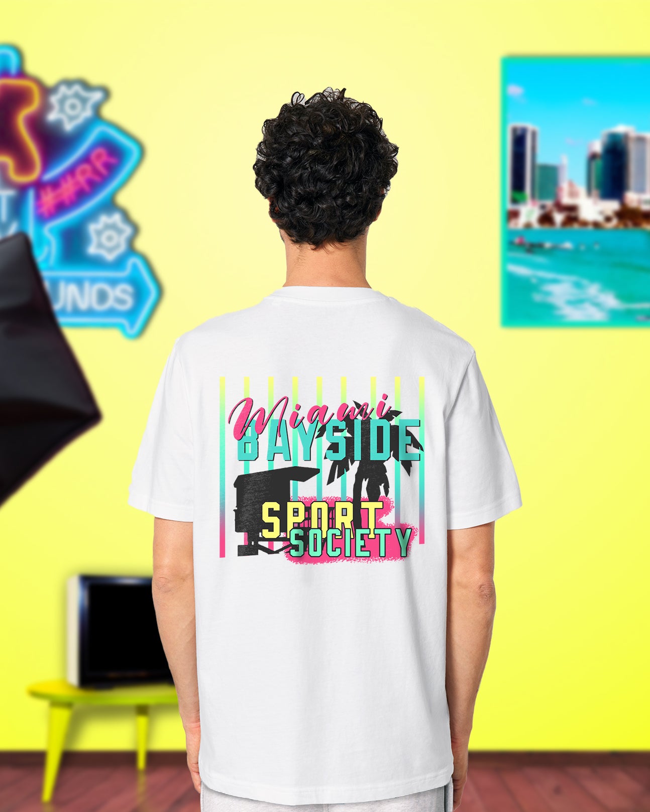 MIAMI BAYSIDE SPORT SOCIETY - Heavy Oversized T-Shirt