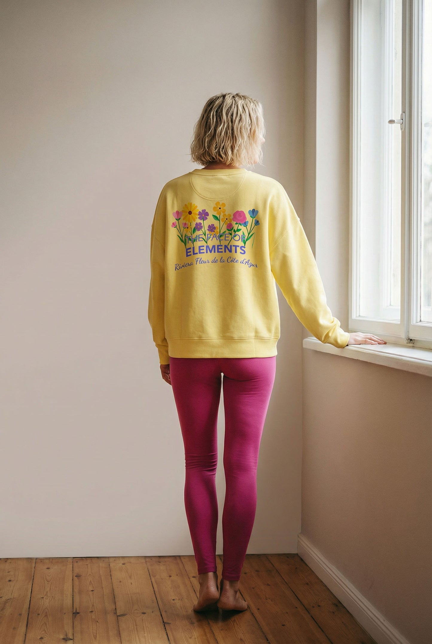 RIVIERA FLEUR CÔTE D'AZUR - RELAXED BOXY FIT SWEATSHIRT AUS BIO-BAUMWOLLE