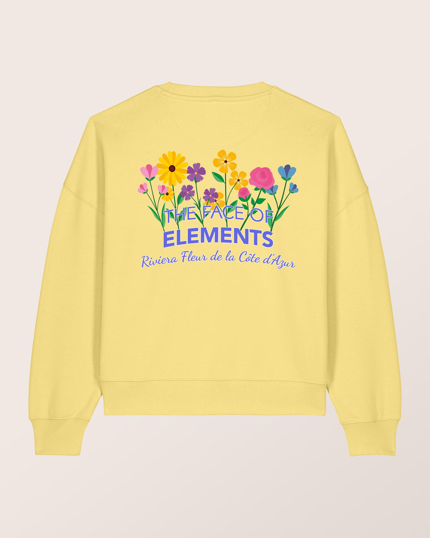 RIVIERA FLEUR CÔTE D'AZUR - RELAXED BOXY FIT SWEATSHIRT AUS BIO-BAUMWOLLE