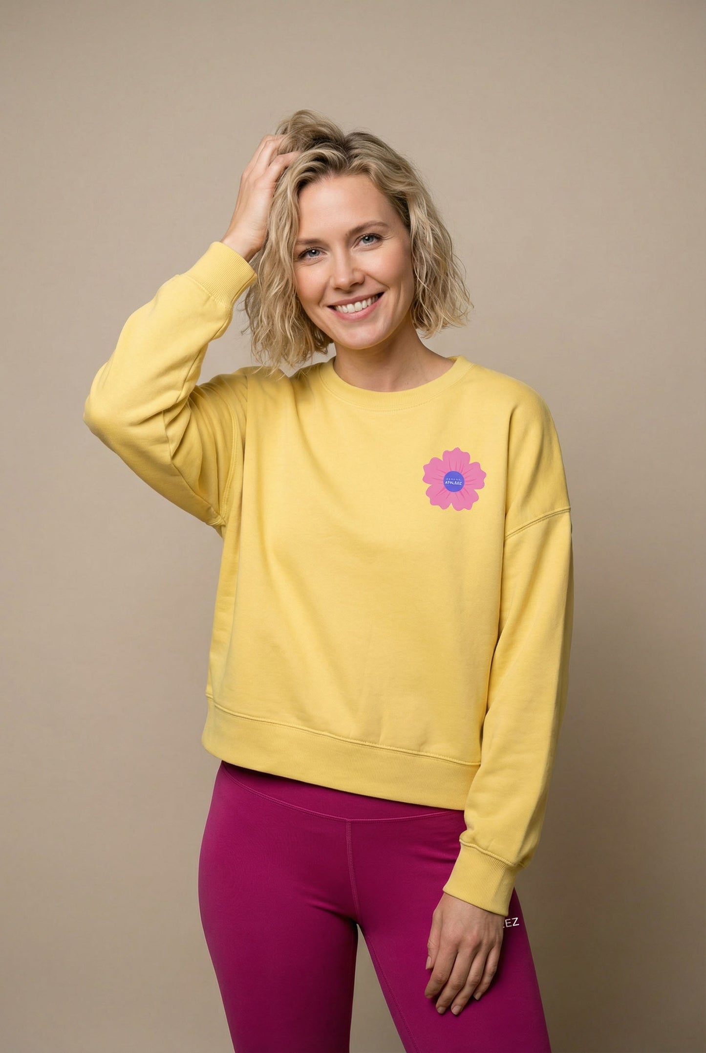 RIVIERA FLEUR CÔTE D'AZUR - RELAXED BOXY FIT SWEATSHIRT AUS BIO-BAUMWOLLE