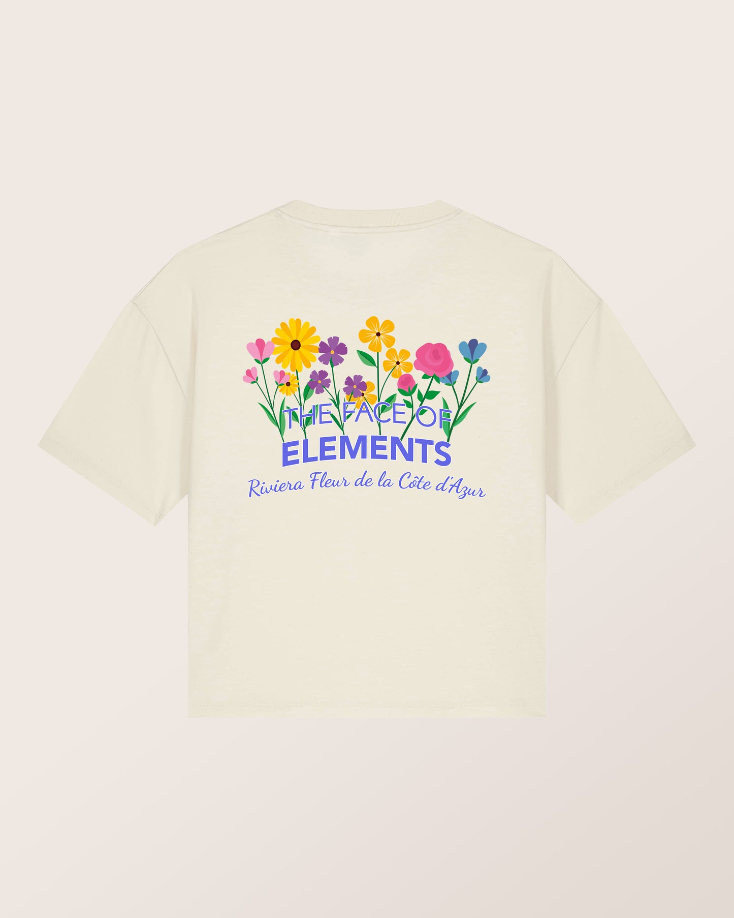 RIVIERA FLEUR CÔTE D'AZUR - RELAXED BOXY FIT T-SHIRT AUS BIO-BAUMWOLLE