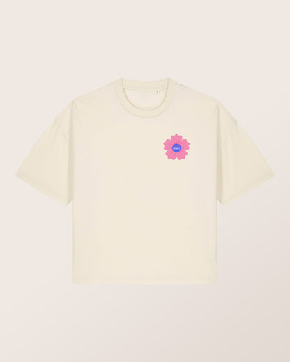 RIVIERA FLEUR CÔTE D'AZUR - RELAXED BOXY FIT T-SHIRT AUS BIO-BAUMWOLLE