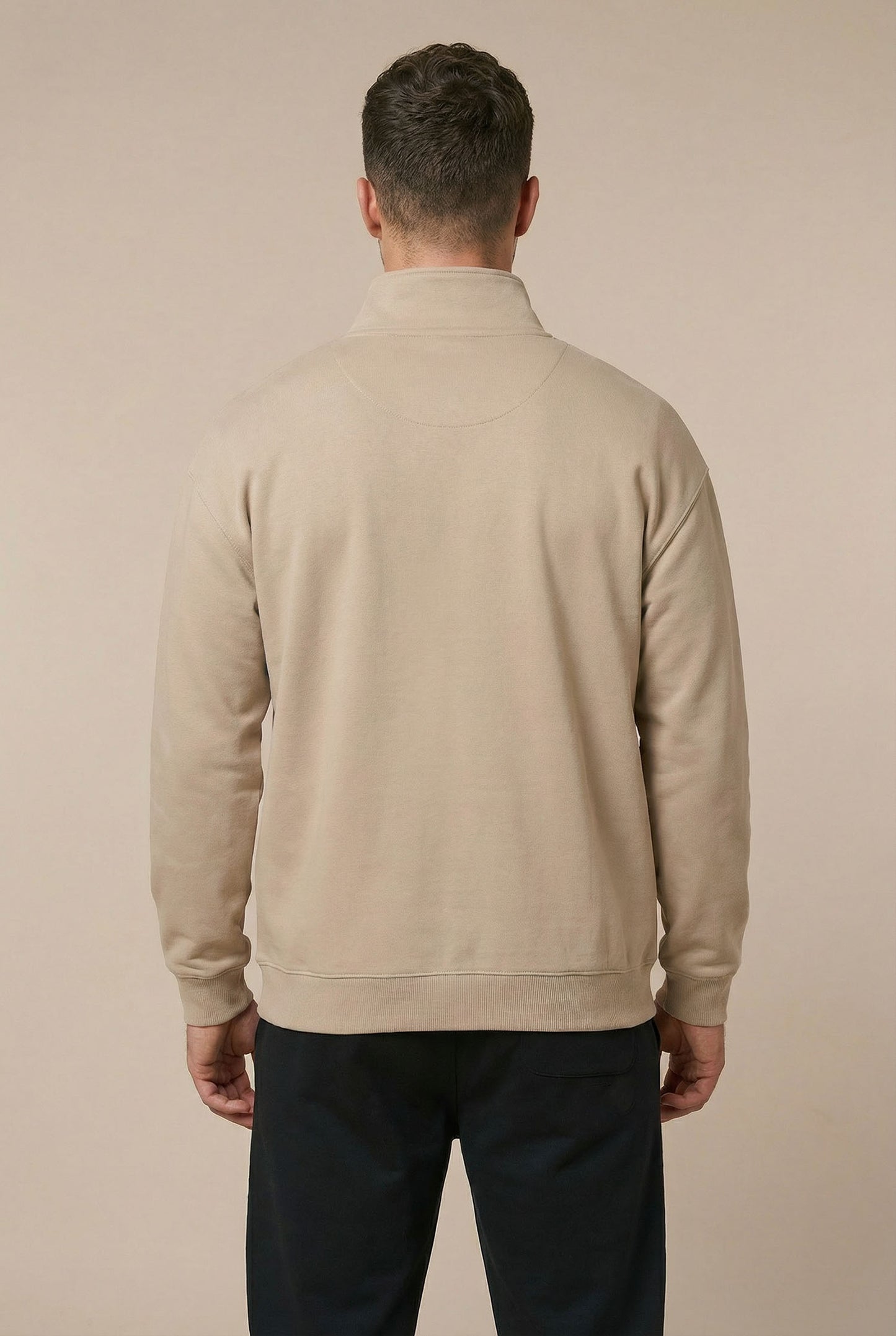 1/4-ZIP - RELAXED FIT SWEATSHIRT AUS BIO-BAUMWOLLE