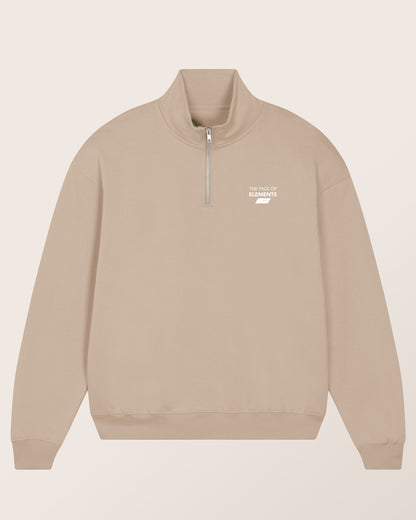 1/4-ZIP - RELAXED FIT SWEATSHIRT AUS BIO-BAUMWOLLE