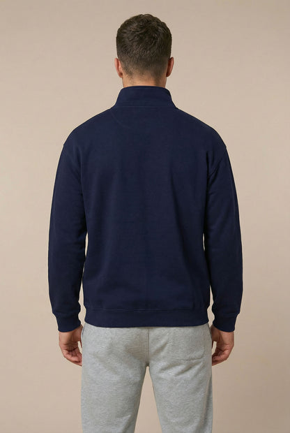 1/4-ZIP - RELAXED FIT SWEATSHIRT AUS BIO-BAUMWOLLE