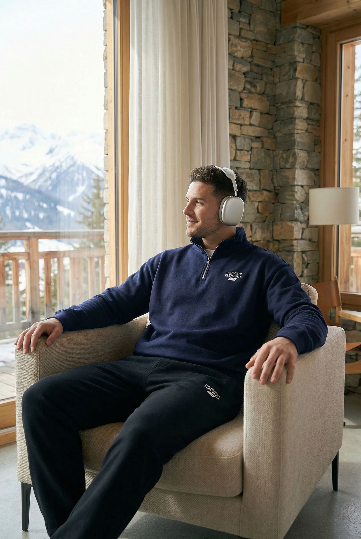 1/4-ZIP - RELAXED FIT SWEATSHIRT AUS BIO-BAUMWOLLE