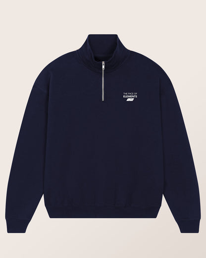 1/4-ZIP - RELAXED FIT SWEATSHIRT AUS BIO-BAUMWOLLE