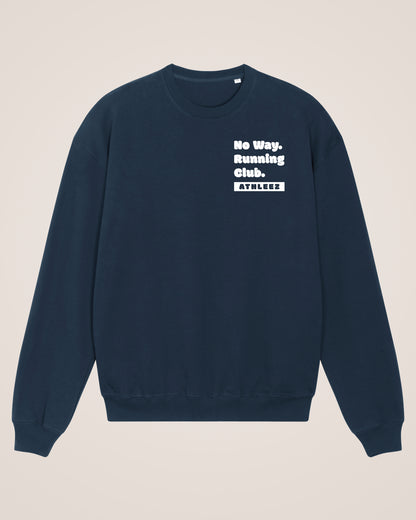 NO WAY. RUNNING CLUB. - Heavy Oversized Sweatshirt
