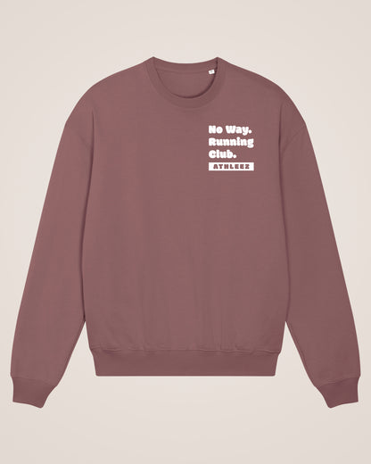 NO WAY. RUNNING CLUB. - Heavy Oversized Sweatshirt