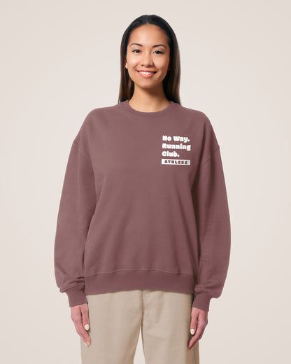 NO WAY. RUNNING CLUB. - Heavy Oversized Sweatshirt