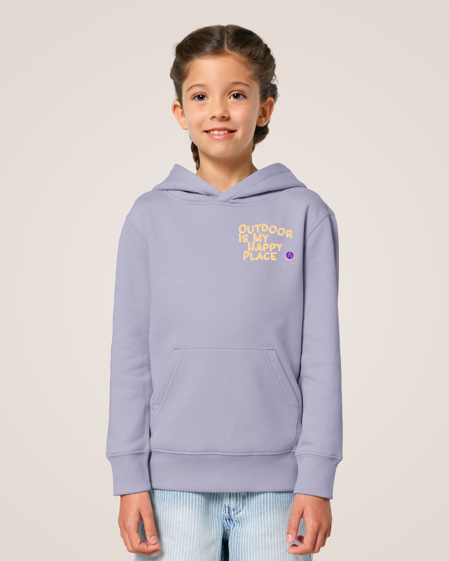 OUTDOOR IS MY HAPPY PLACE - Relaxed Kids Hoodie