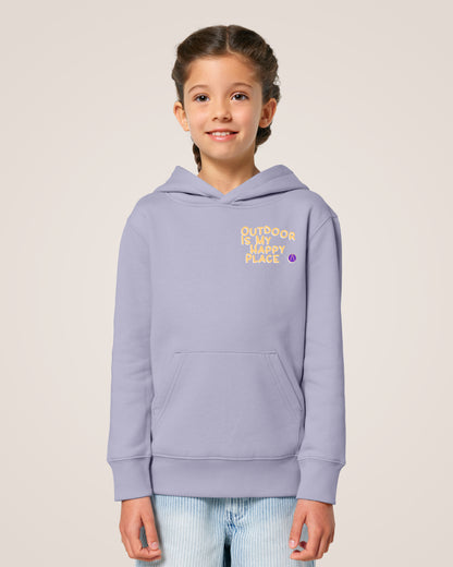 OUTDOOR IS MY HAPPY PLACE - Relaxed Kids Hoodie
